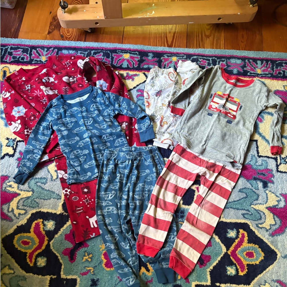 Gymboree Gap size 3 Kids Pajama bundle lot set pairs boys long sleeve sleepwear